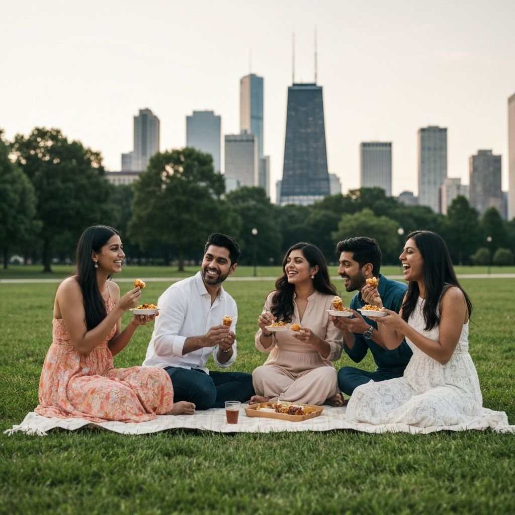 Elegant picnic with Indian chaat in Chicago